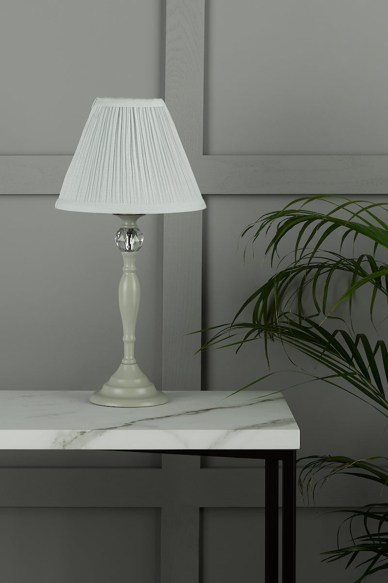 Laura Ashley Ellis Table Lamp Grey With Grey Shade