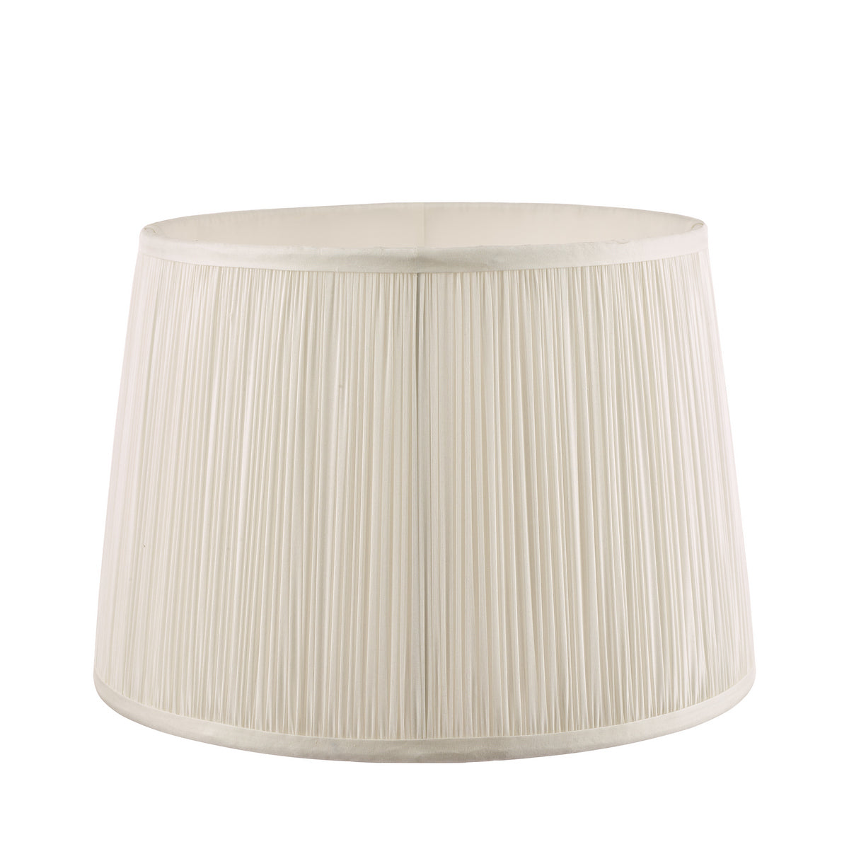 Laura Ashley Hemsley Pleated Silk Empire Drum Shade Cream 20cm/8 inch