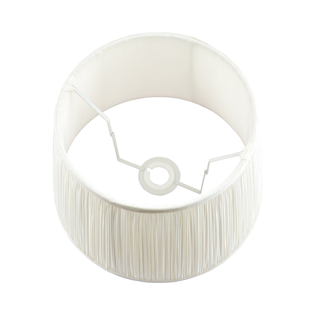 Laura Ashley Hemsley Pleated Silk Empire Drum Shade Cream 20cm/8 inch