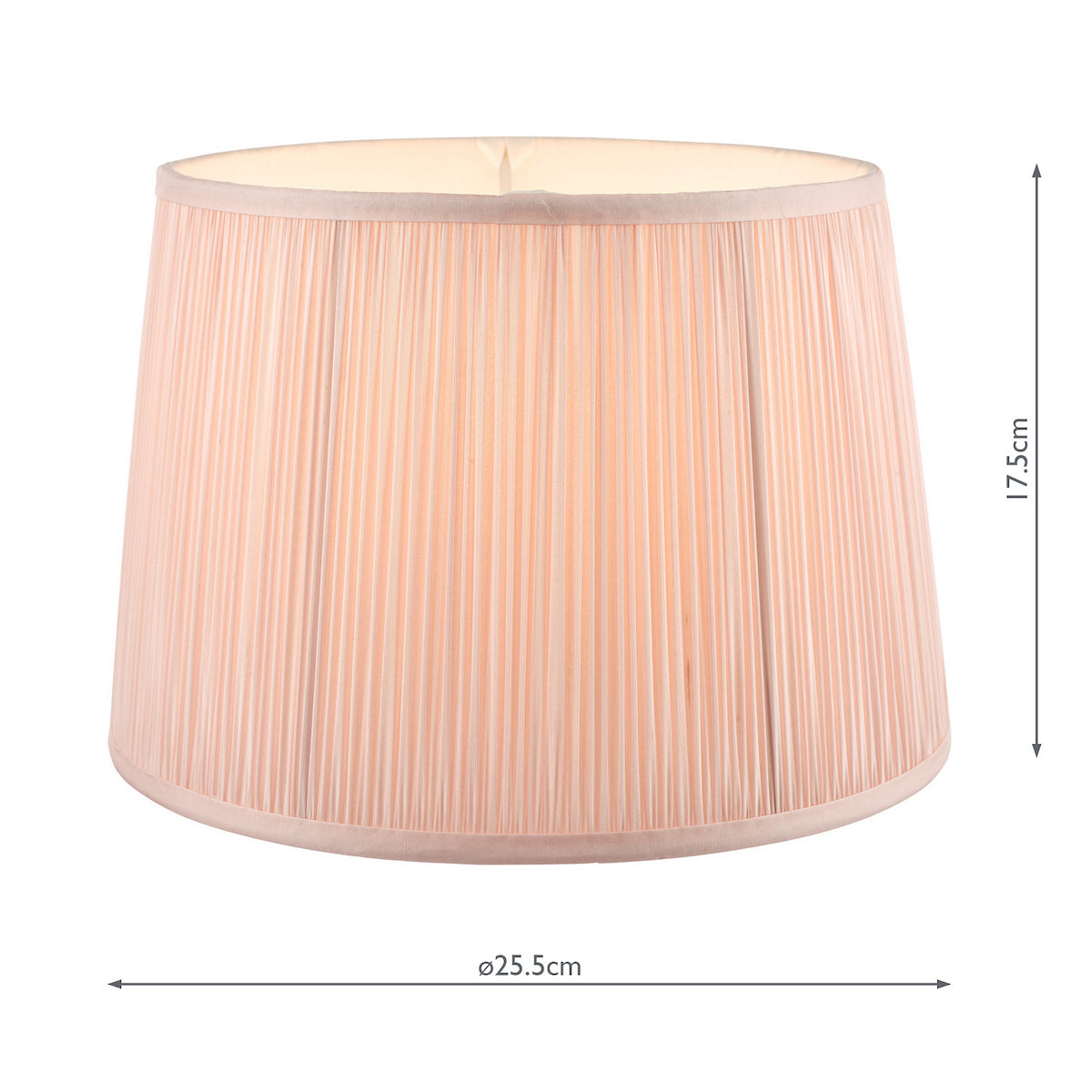 Laura Ashley Hemsley Pleated Silk Empire Drum Shade Pink 25cm/10 inch