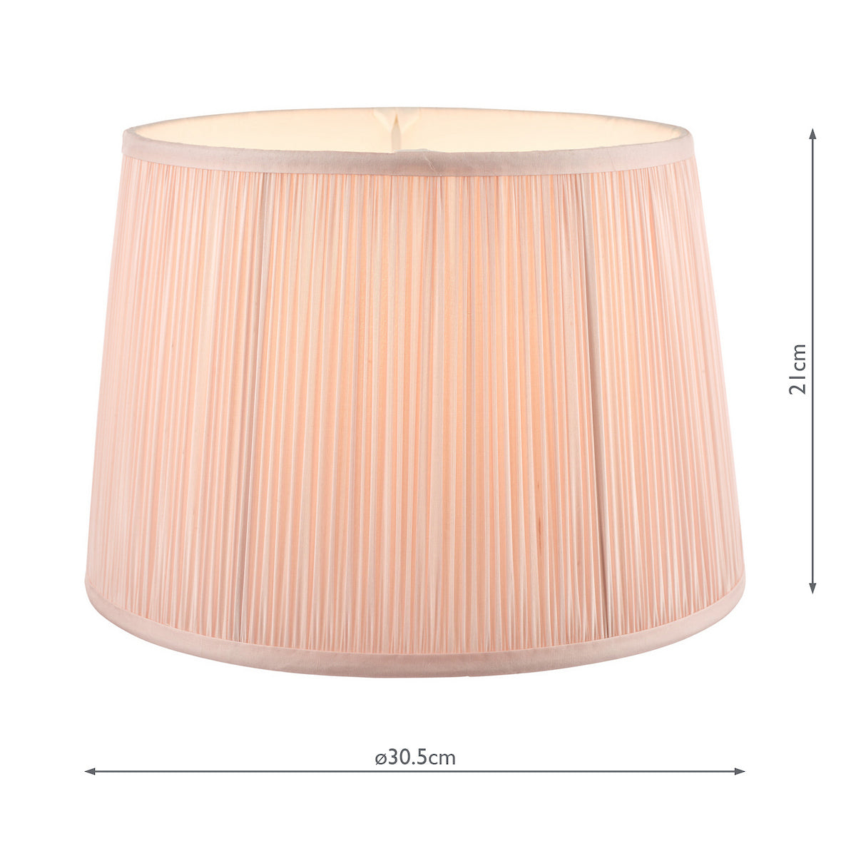 Laura Ashley Hemsley Pleated Silk Empire Drum Shade Pink 30cm/12 inch