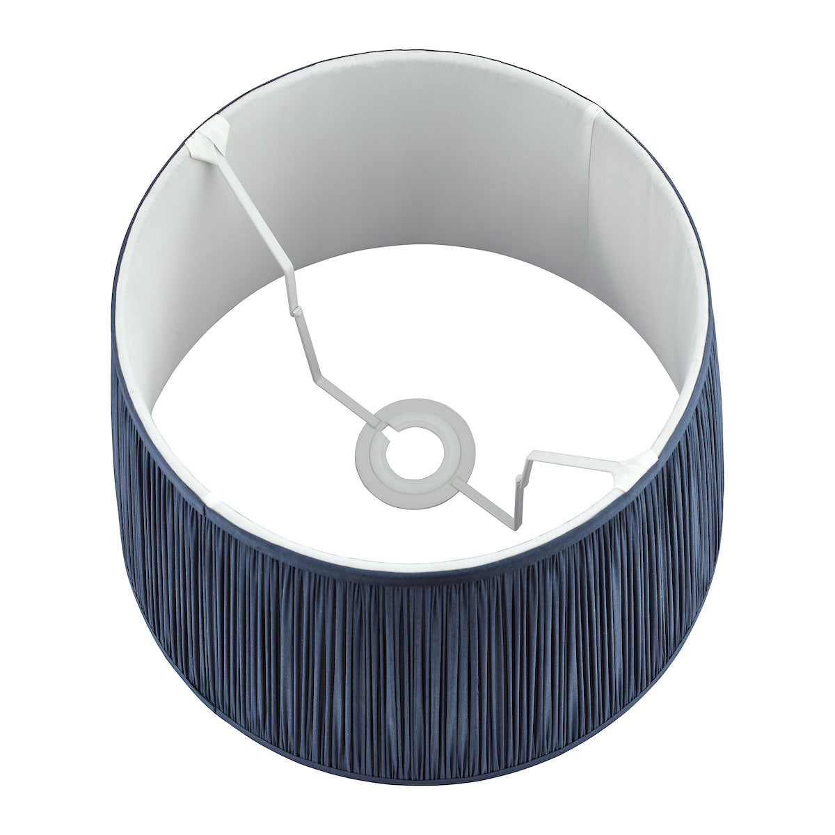 Laura Ashley Hemsley Pleated Silk Empire Drum Shade Midnight Blue 30cm/12 inch
