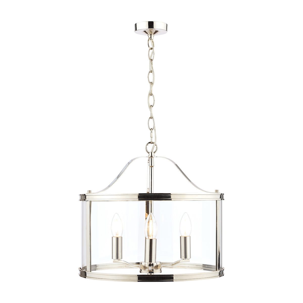 HARRINGTON 3LT POLISHED NICKEL LANTERN E14