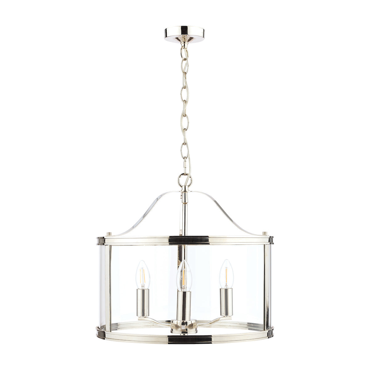 HARRINGTON 3LT POLISHED NICKEL LANTERN E14