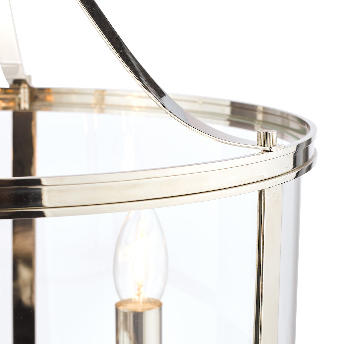 HARRINGTON 3LT POLISHED NICKEL LANTERN E14
