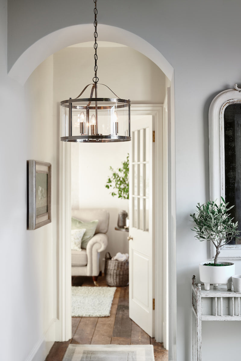 HARRINGTON 3LT POLISHED NICKEL LANTERN E14