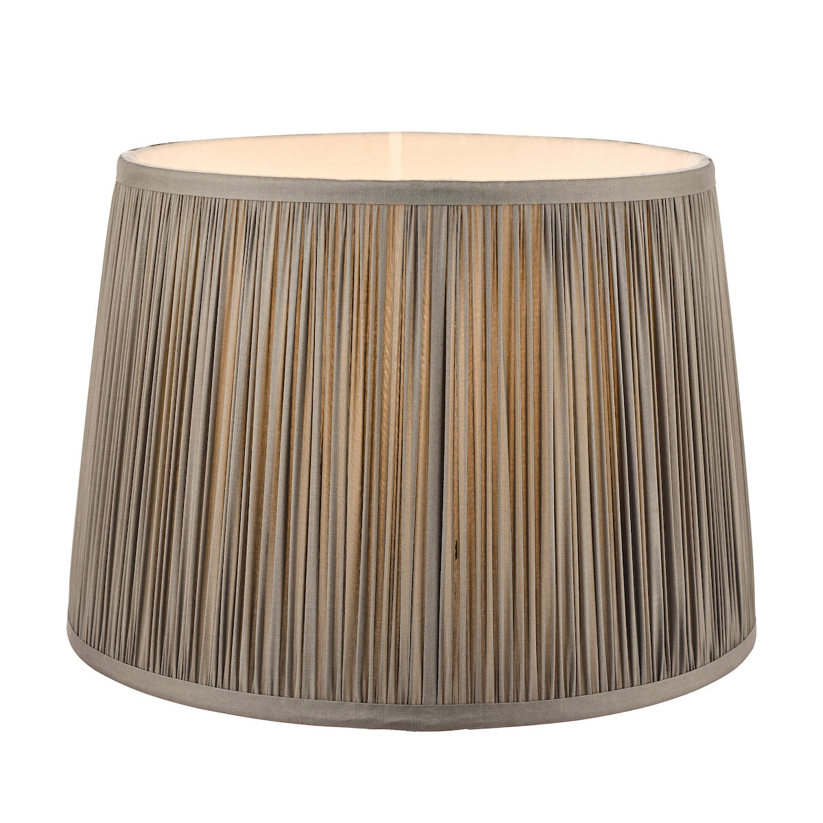 Laura Ashley Hemsley Pleated Silk Empire Drum Shade Grey 25cm/10 inch