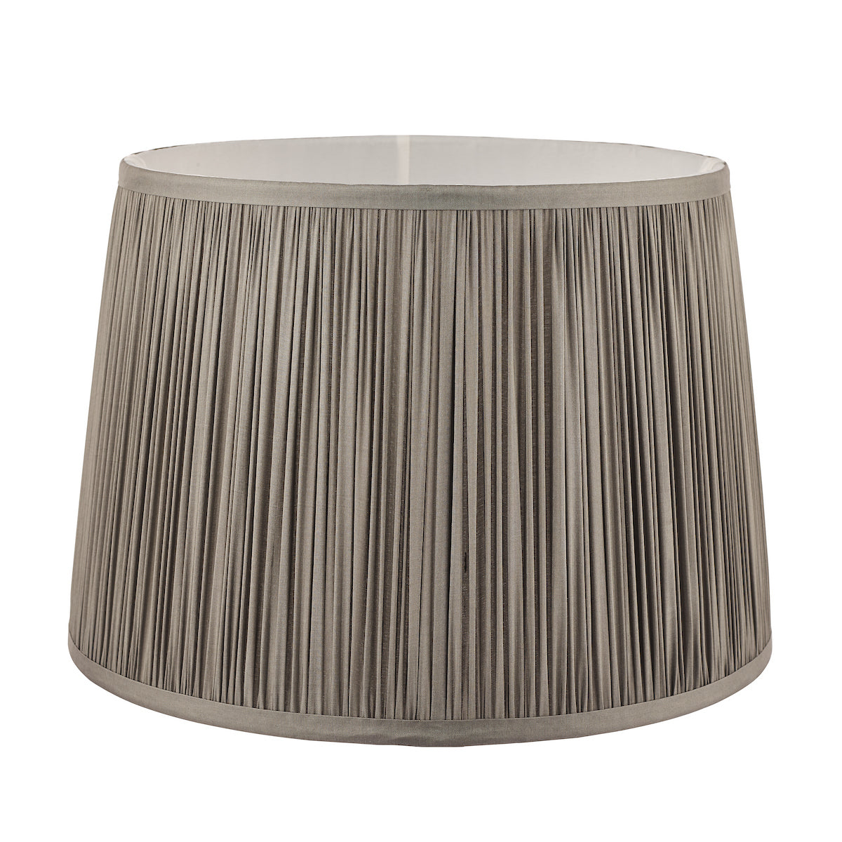 Laura Ashley Hemsley Pleated Silk Empire Drum Shade Grey 30cm/12 inch