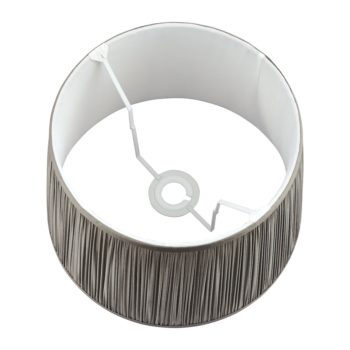 Laura Ashley Hemsley Pleated Silk Empire Drum Shade Grey 30cm/12 inch