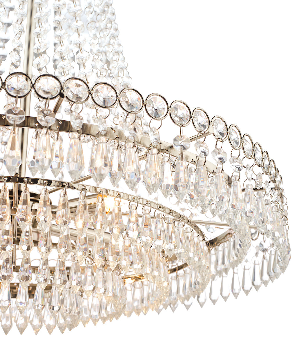 Laura Ashley Enid Grand 5lt Chandelier Polished Nickel & Cut Glass