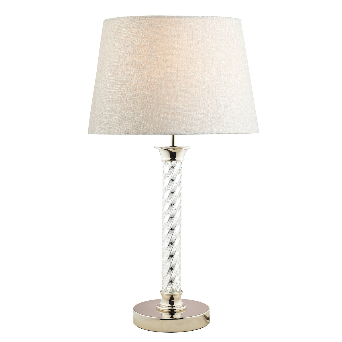 Laura Ashley Louis Table Lamp Twisted Glass Polished Nickel Base Only