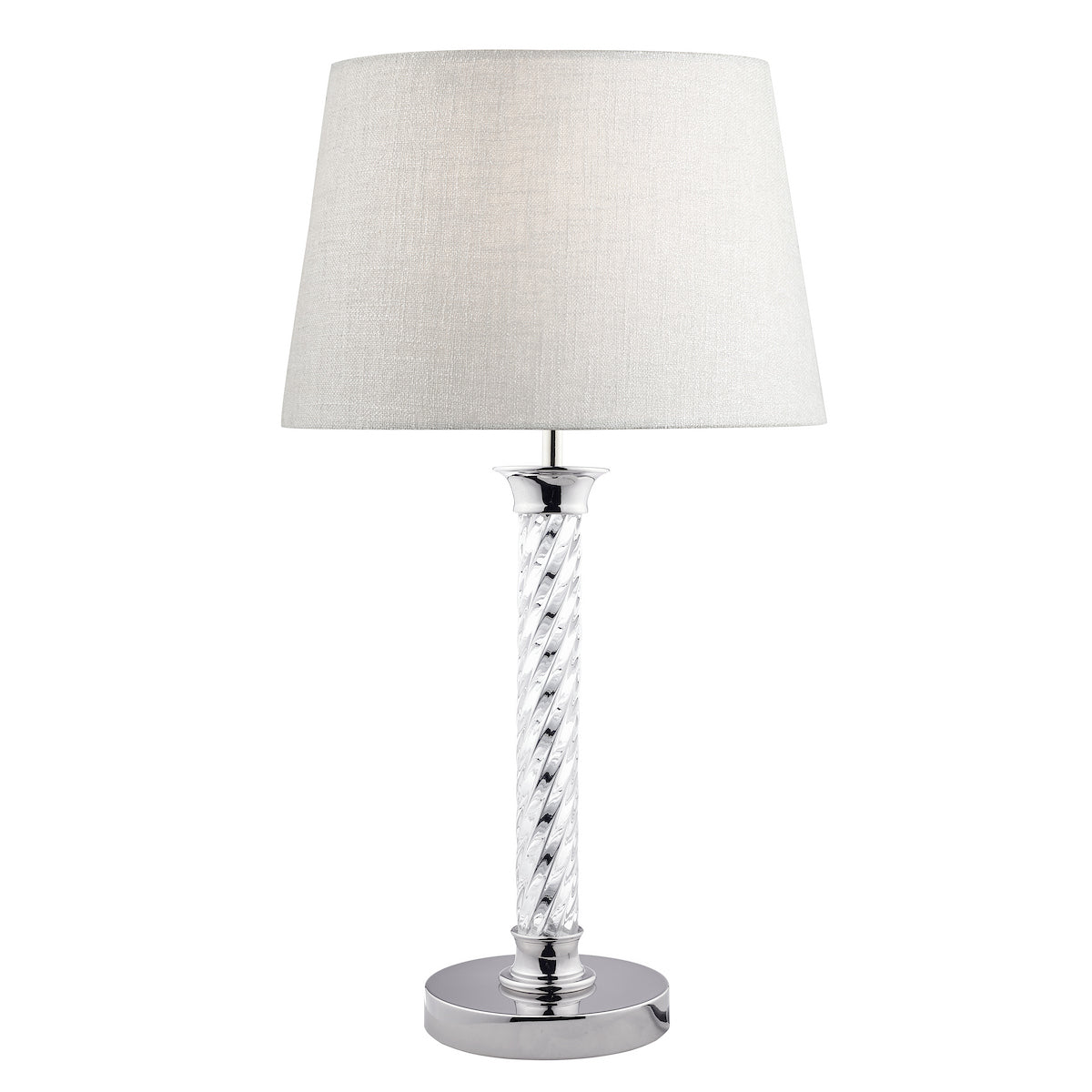 Laura Ashley Louis Table Lamp Twisted Glass Polished Nickel Base Only