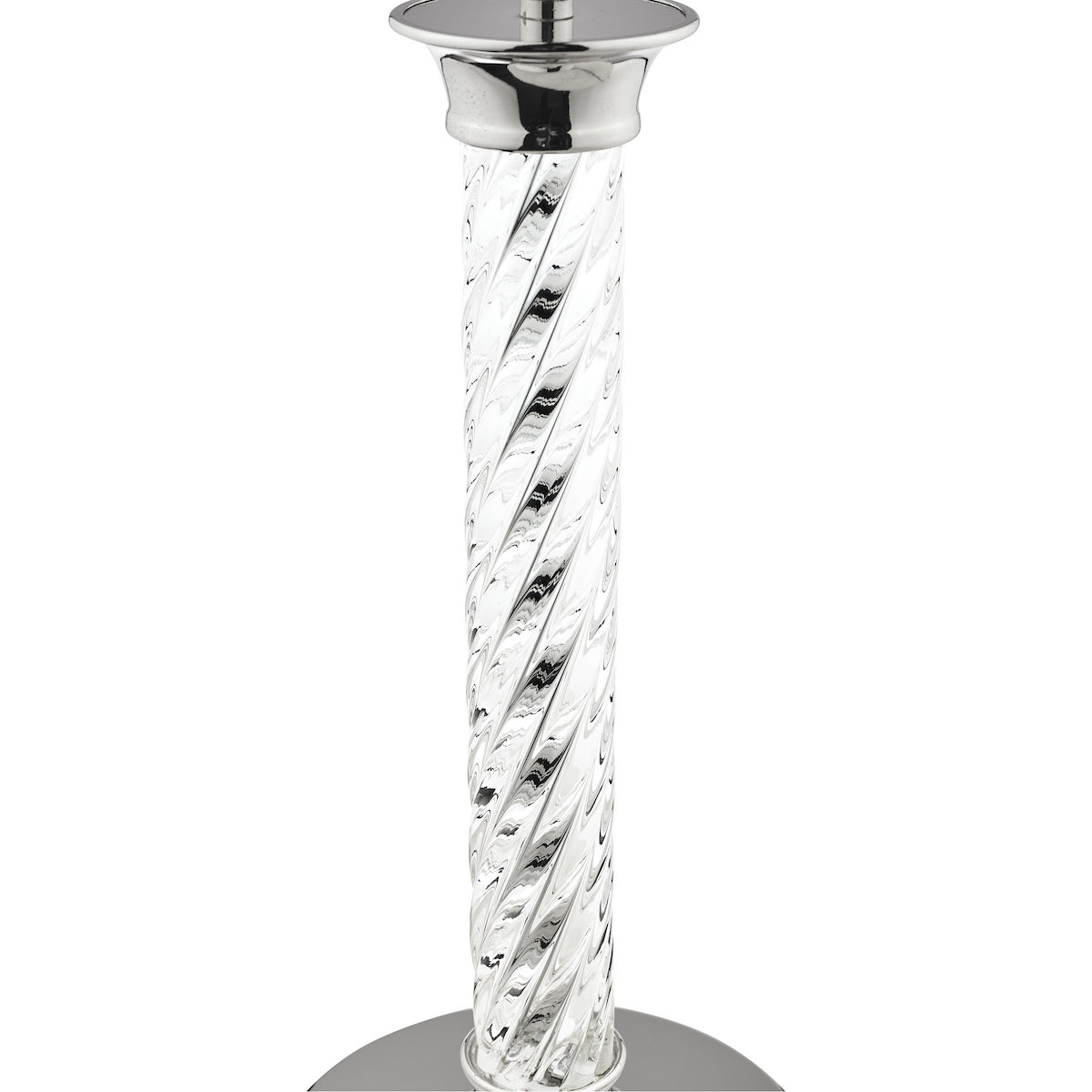 Laura Ashley Louis Table Lamp Twisted Glass Polished Nickel Base Only