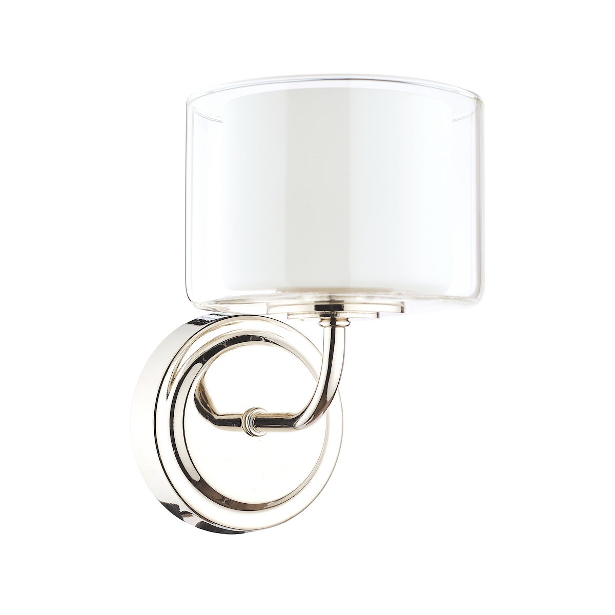 Laura Ashley Southwell Wall Light Polished Nickel & Glass Shade