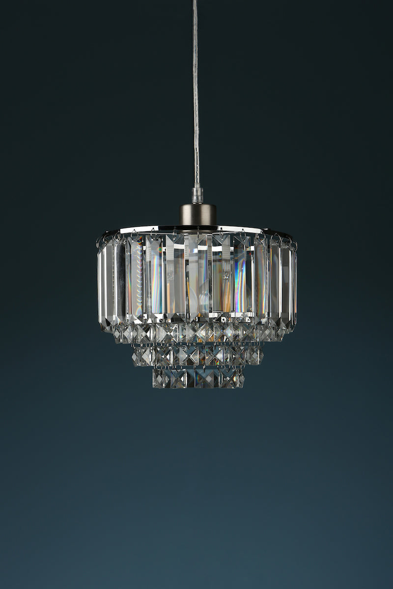 Laura Ashley Vienna Easy Fit Pendant Crystal & Polished Chrome