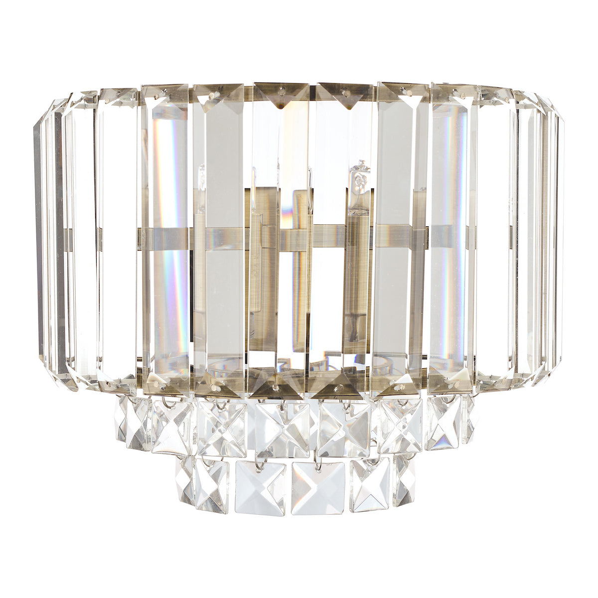 Laura Ashley Vienna Wall Light Antique Brass Crystal