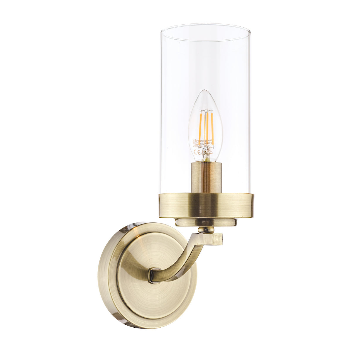 Laura Ashley Joseph Wall Light Antique Brass Glass