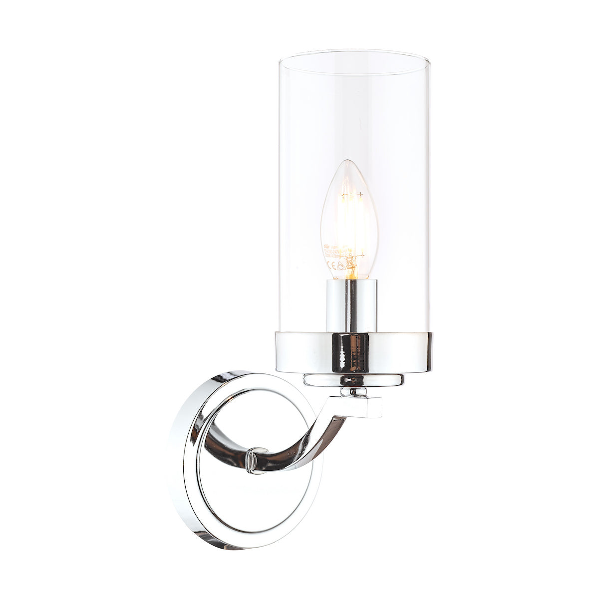 Laura Ashley Joseph Wall Light Polished Chrome Glass