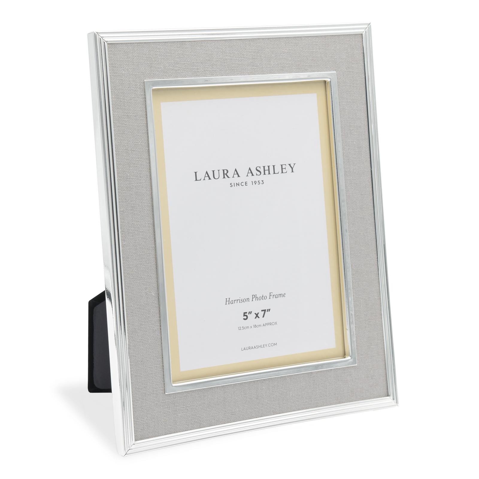 Laura Ashley Harrison Photo Frame Pale Charcoal Linen 5" x 7"