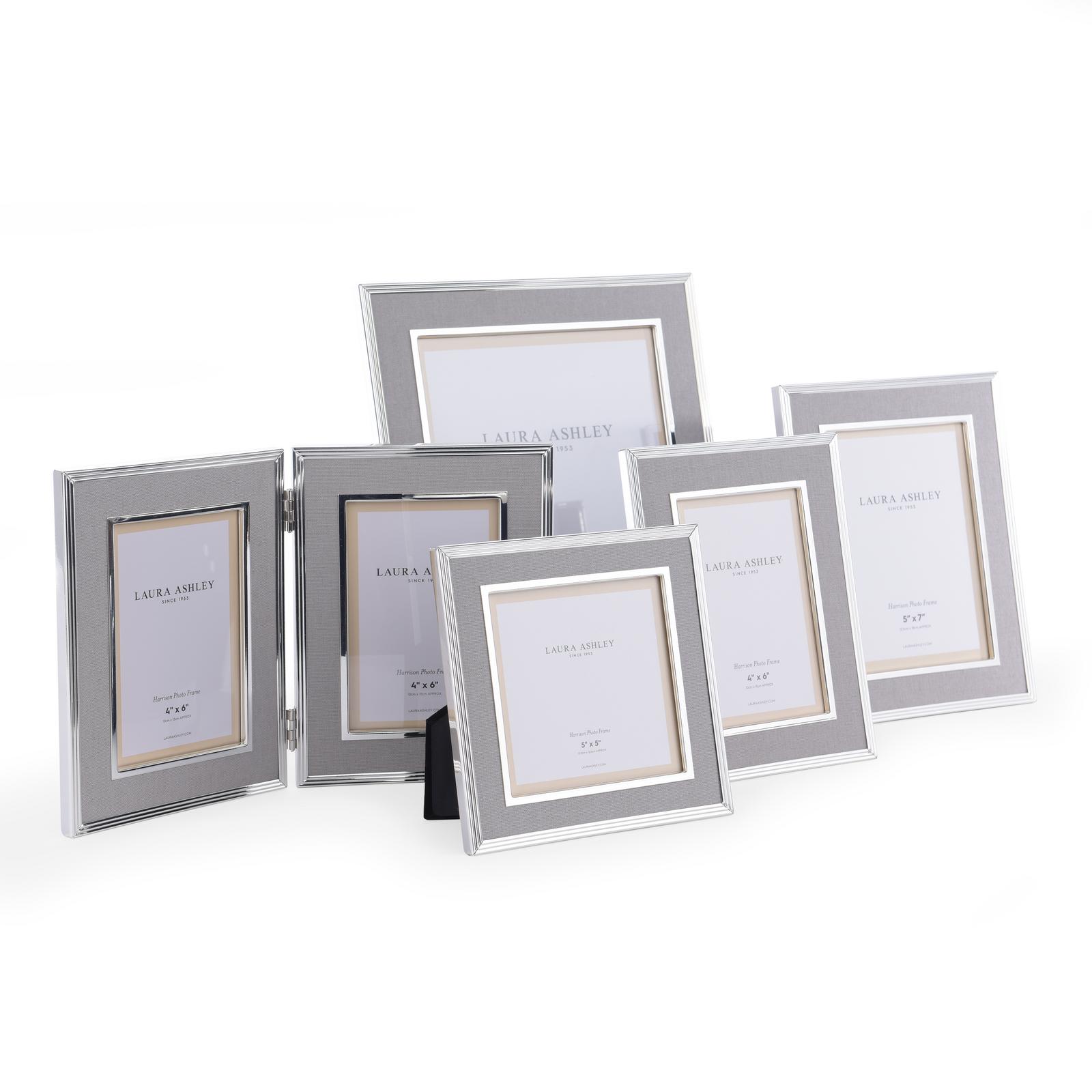 Laura Ashley Harrison Photo Frame Pale Charcoal Linen 5" x 7"