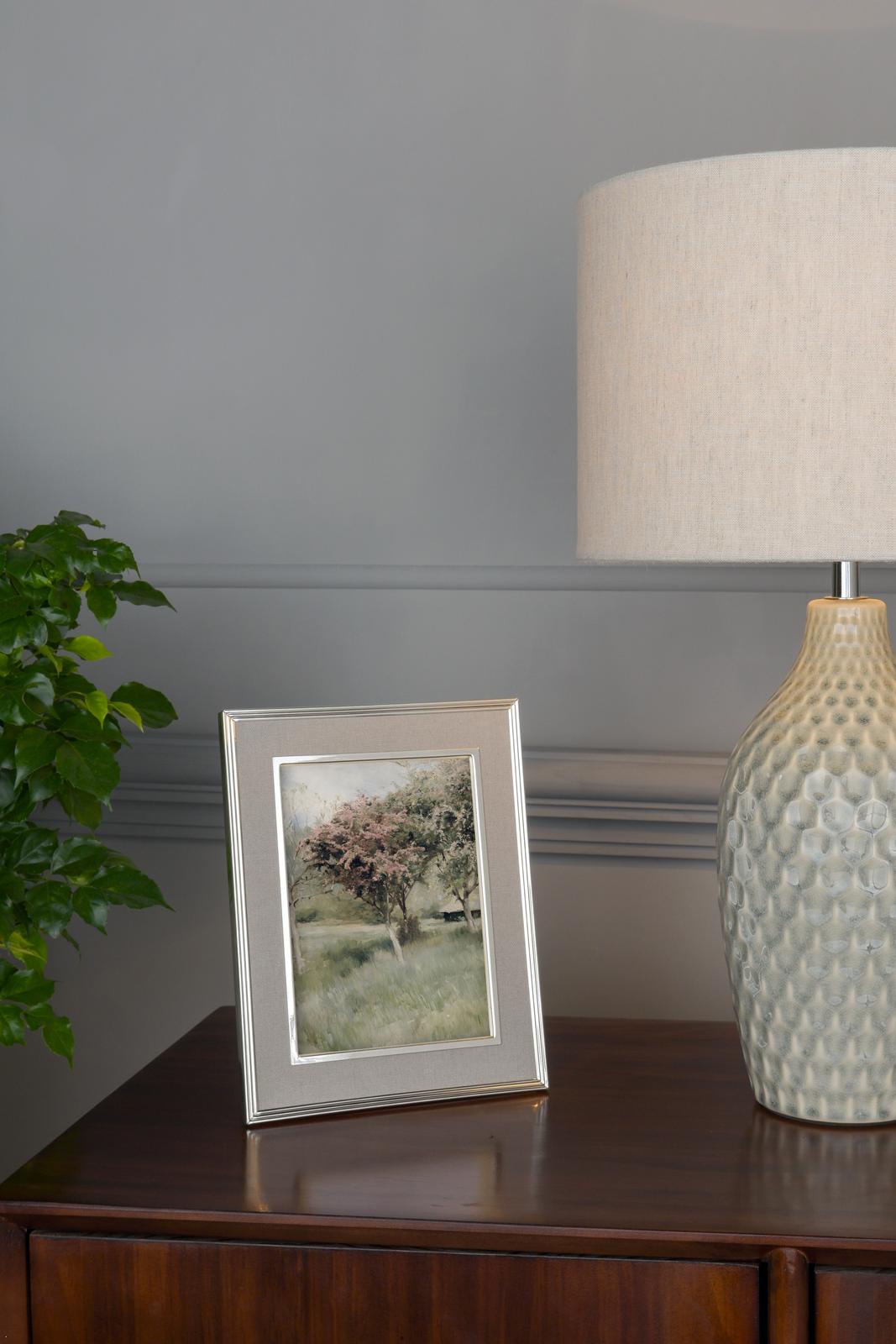 Laura Ashley Harrison Photo Frame Pale Charcoal Linen 5" x 7"