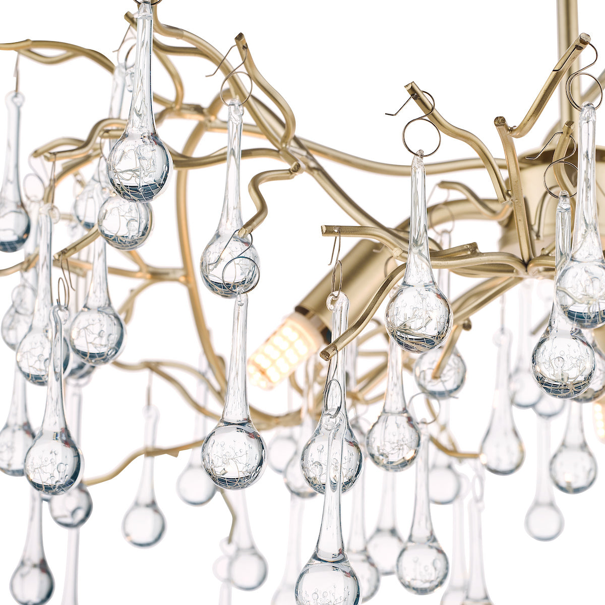 Laura Ashley Willow 3lt Pendant Champagne & Clear Crystal