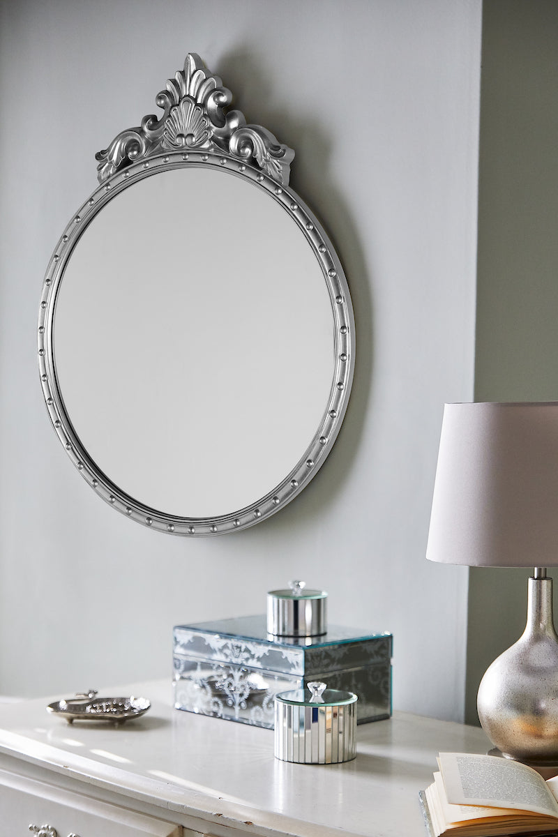 Round Mirror Silver