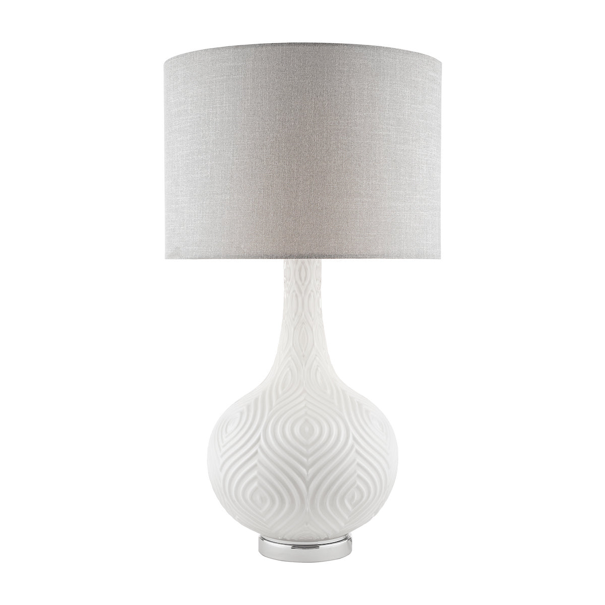 Laura Ashley Grace Table Lamp Patterned Glass with Shade