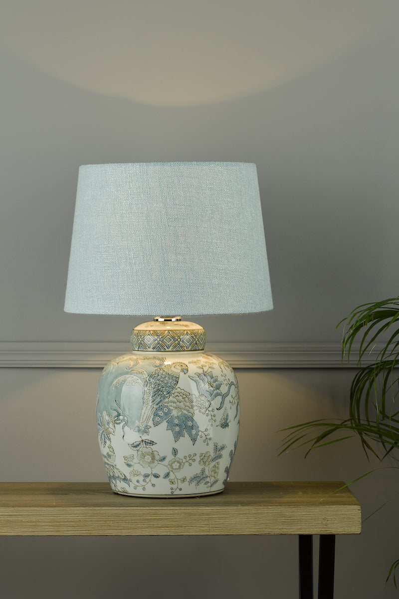 Laura Ashley Elizabeth Ceramic Table Lamp With Bird Print Design Base Only