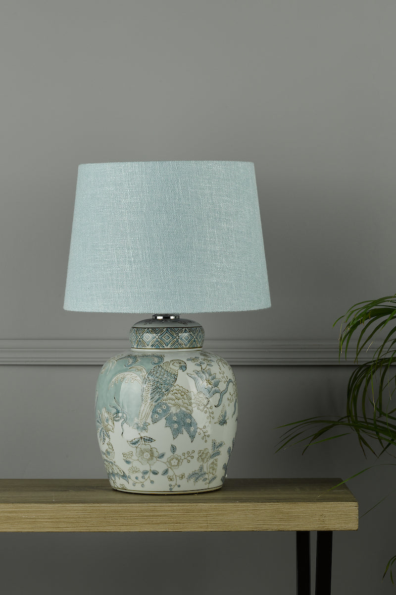 Laura Ashley Elizabeth Ceramic Table Lamp With Bird Print Design Base Only