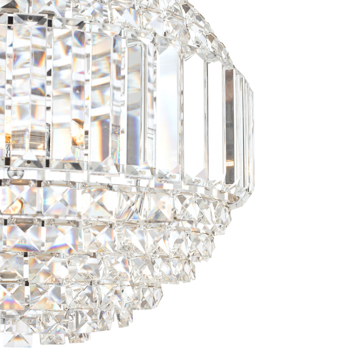 Laura Ashley Vienna 5lt Chandelier Crystal & Polished Chrome