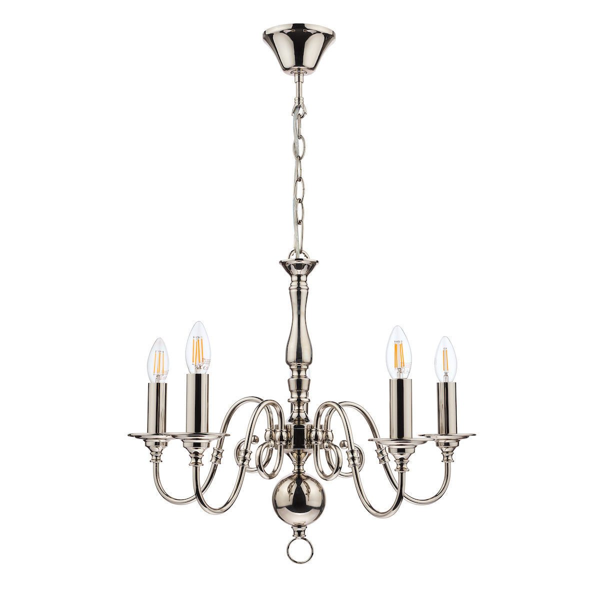 Laura Ashley Winchester 5lt Pendant Polished Nickel