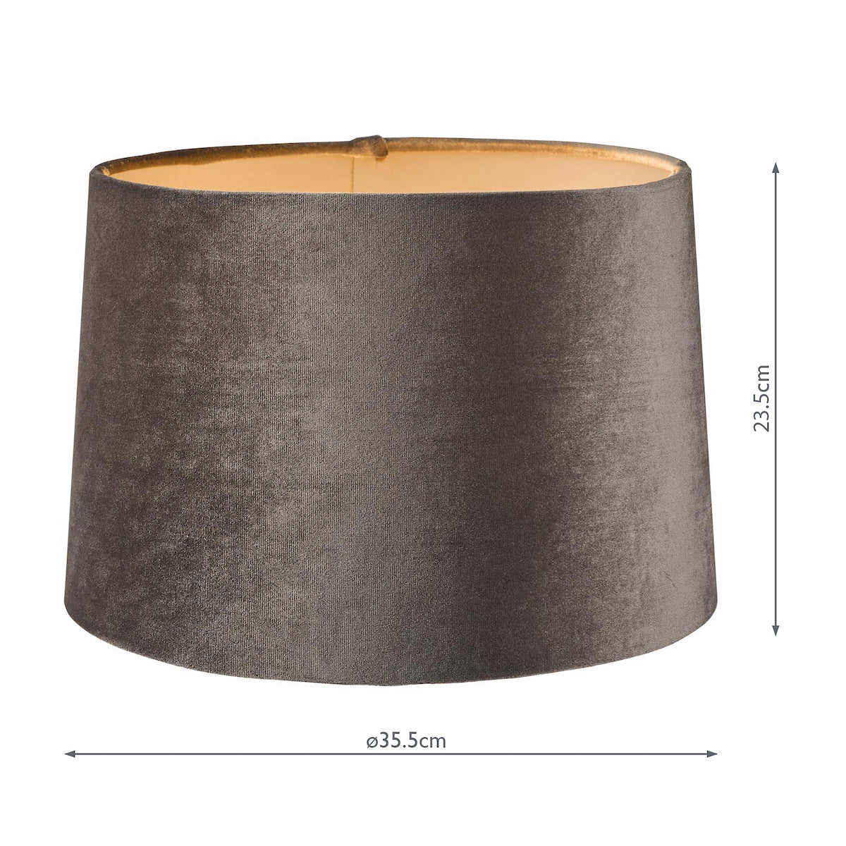 Laura Ashley Velvet Empire Drum Shade Grey 35cm/14 inch