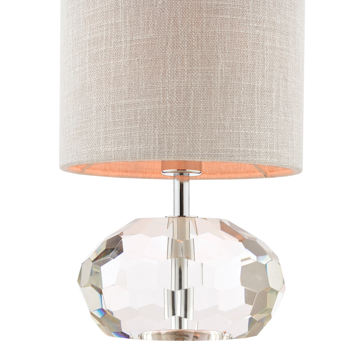 Laura Ashley Ivy Table Lamp Faceted Crystal Glass With Shade