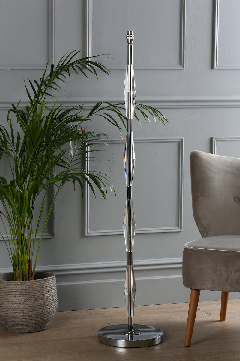 Laura Ashley Blake Floor Lamp Polished Chrome Crystal Base Only