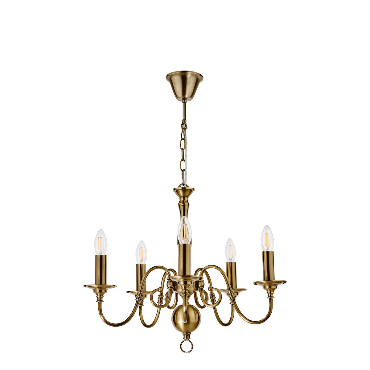 Laura Ashley Winchester 5lt Pendant Antique Brass Fitting Only