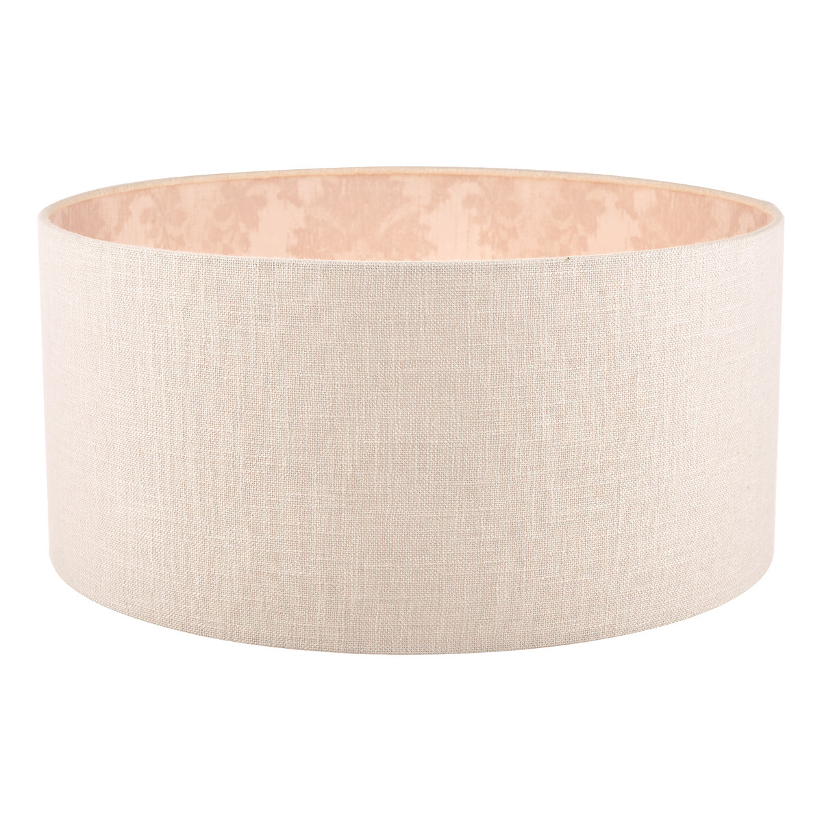 Laura Ashley Hazelton Drum Shade Silver/Pink 45cm/18 inch