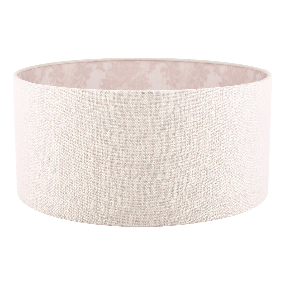 Laura Ashley Hazelton Drum Shade Silver/Pink 45cm/18 inch