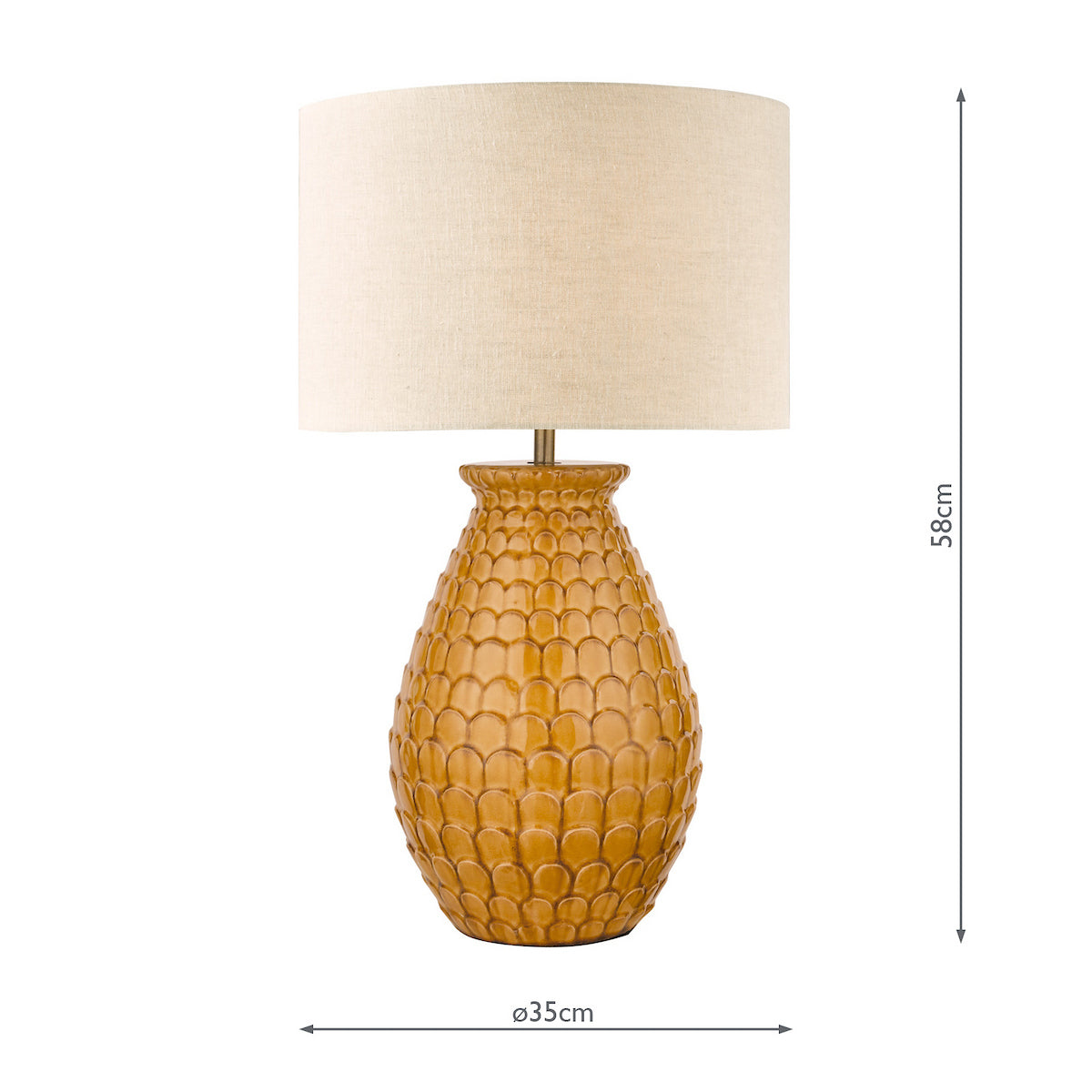 Laura Ashley Liza Ceramic Table Lamp Orange With Shade