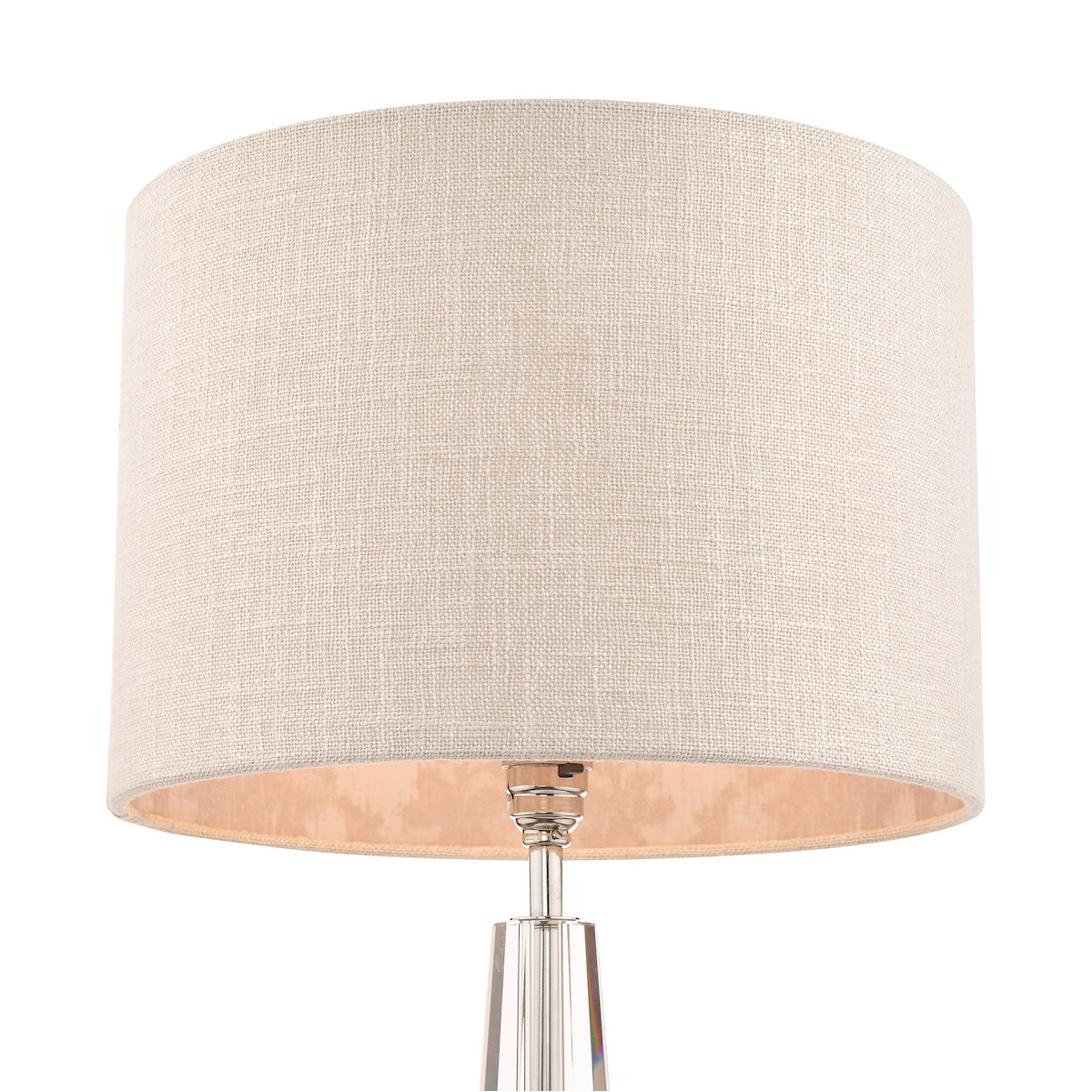 Laura Ashley Hazelton Drum Shade Silver/Pink 30.5cm/12 inch