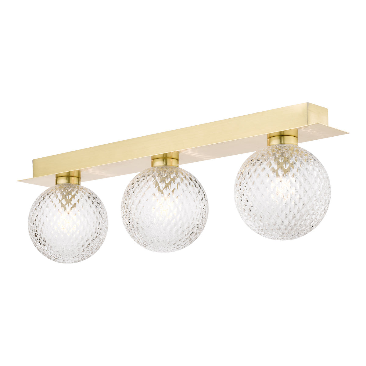 Bathroom 3 Light Wall Satin Brass