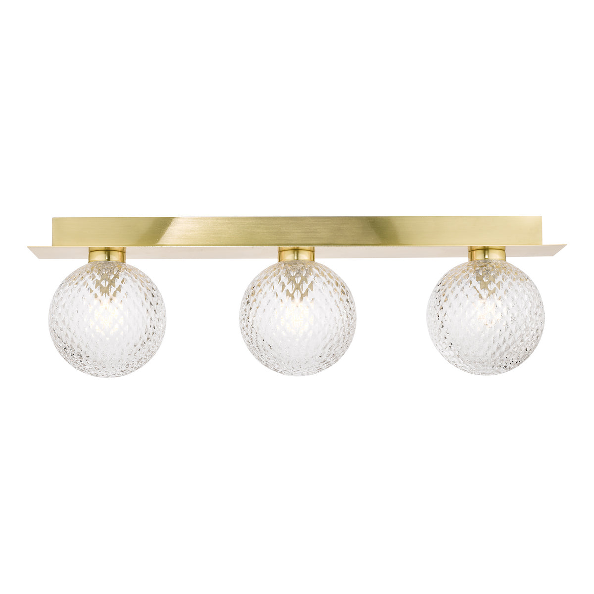 Bathroom 3 Light Wall Satin Brass