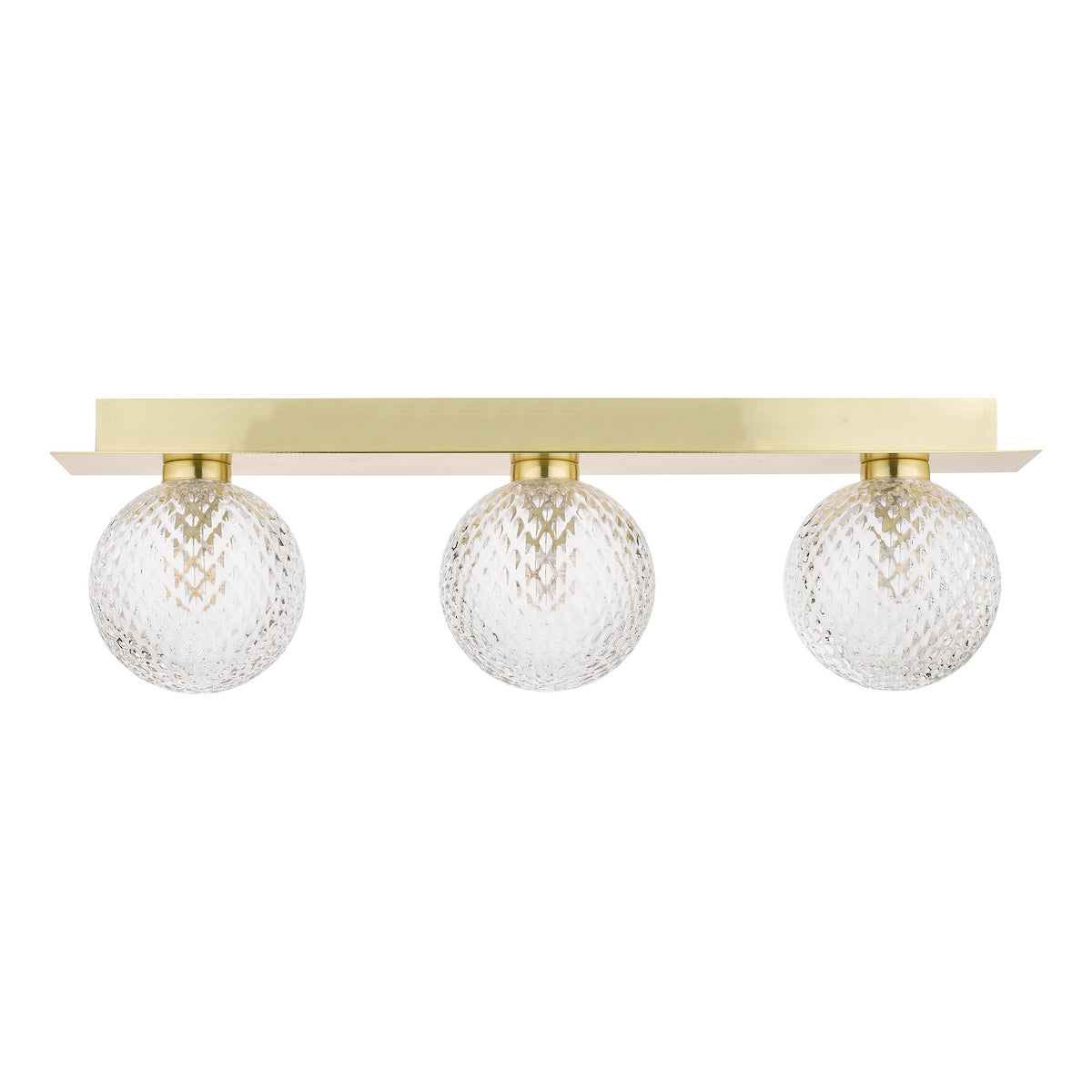 Bathroom 3 Light Wall Satin Brass