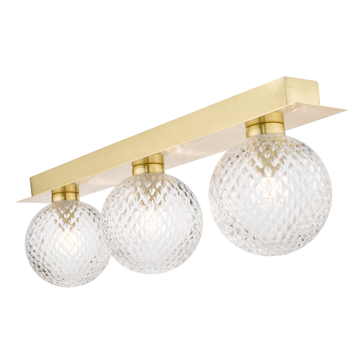 Bathroom 3 Light Wall Satin Brass