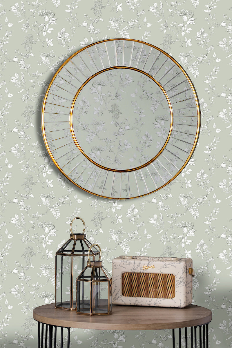 Small Round Mirror Gold