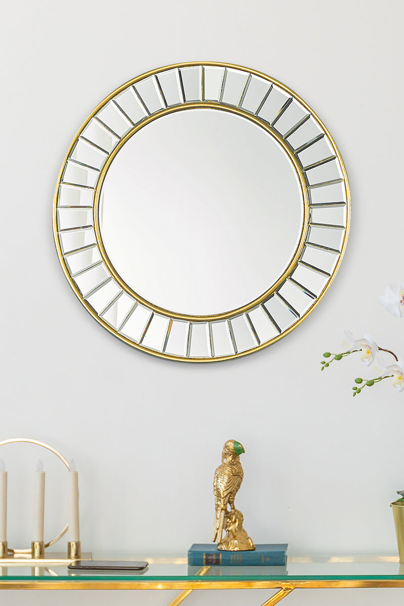 Small Round Mirror Gold