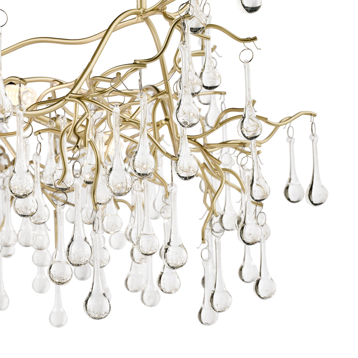 Laura Ashley Willow 5lt Pendant Satin Champagne Crystal
