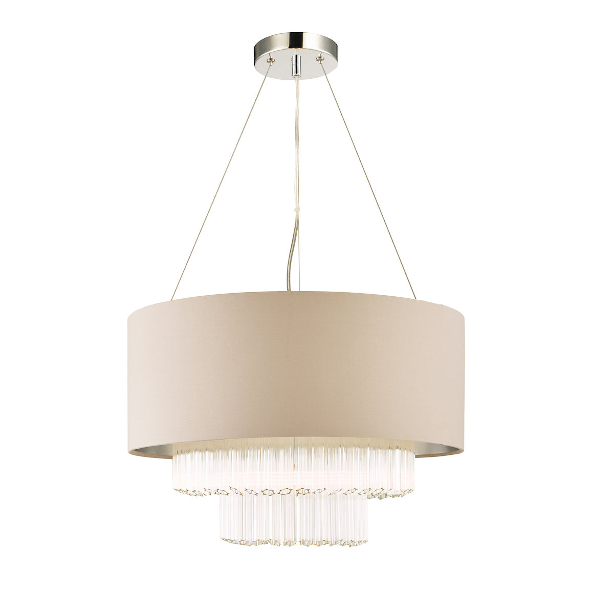 5 Light Pendant Moulded Clear
