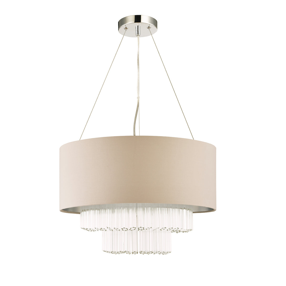 5 Light Pendant Moulded Clear