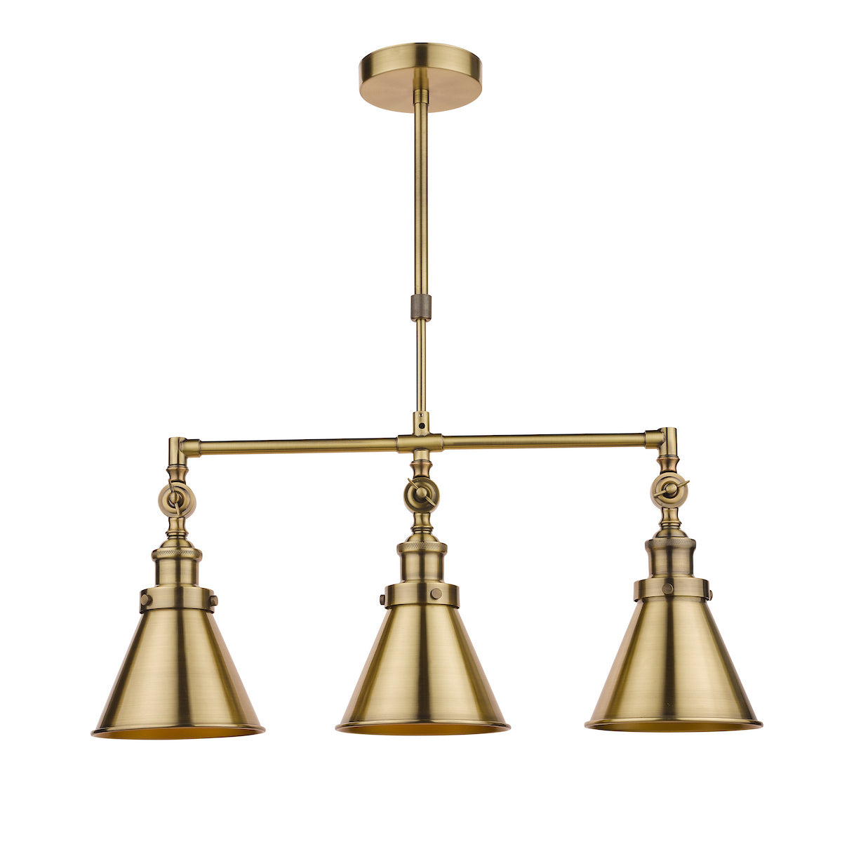 Laura Ashley Rufus 3lt Bar Pendant Antique Brass